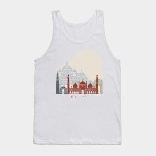 Delhi skyline poster Tank Top